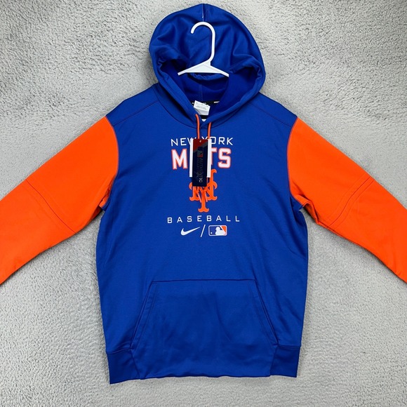 New York Mets Baseball Mens Hoodie Sweatshirt Medium Blue Therma Fit Nike NEW - Picture 3 of 10
